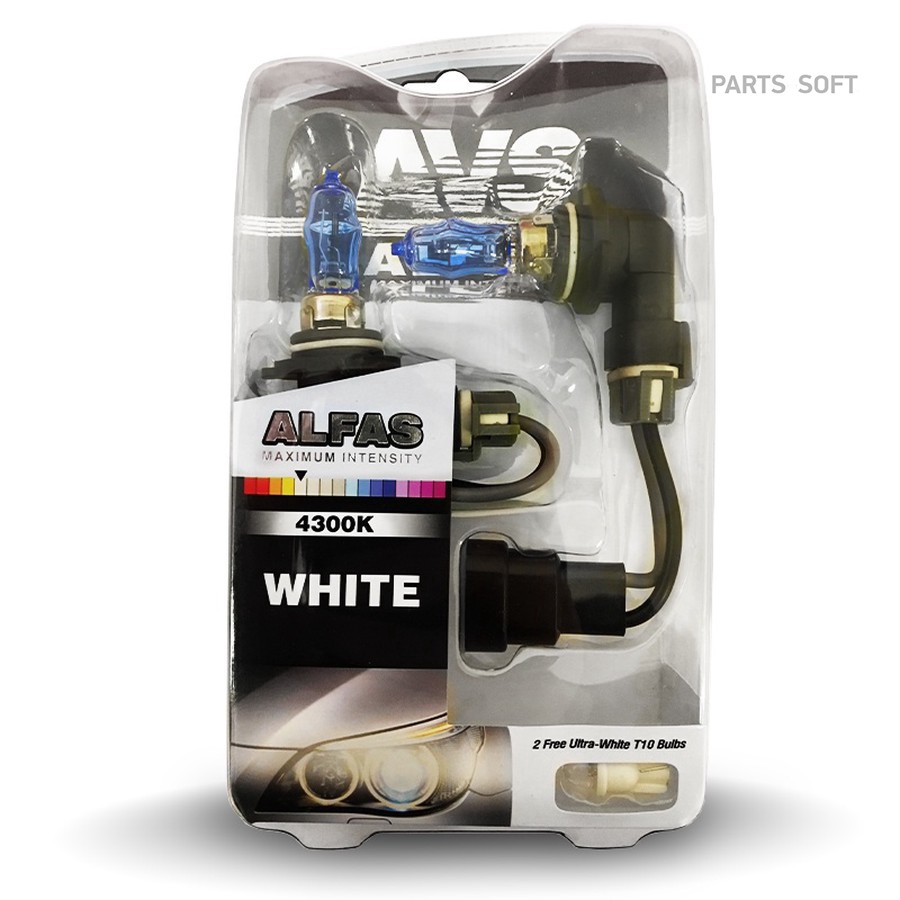 Лампа галогенная H13 12V 75/85W 4300K "AVS" Alfas Maximum Intensity (газонаполненные) - AVS None None